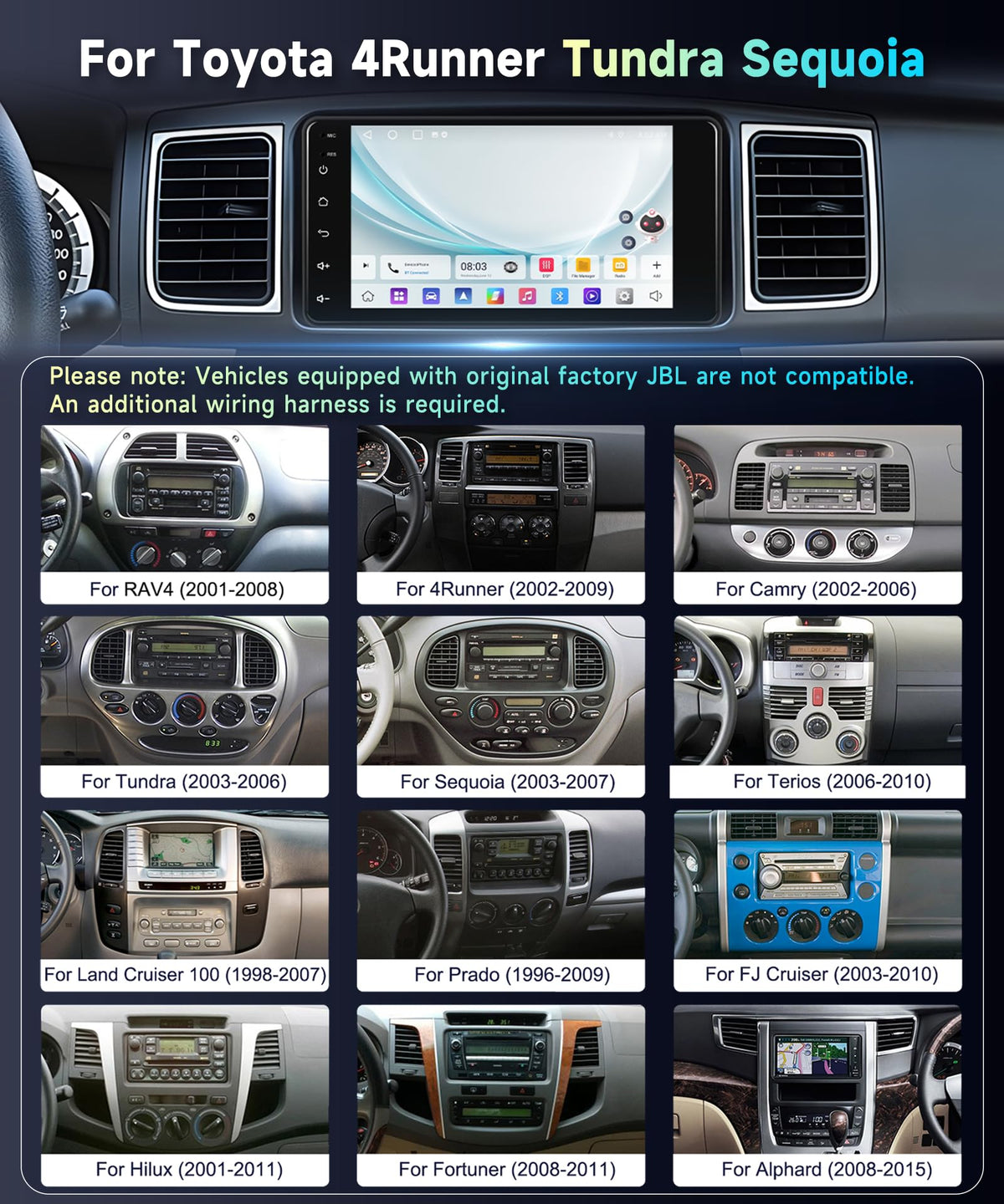 MAHVEC wireless CarPlay and Android Auto on the 7-inch touchscreen.