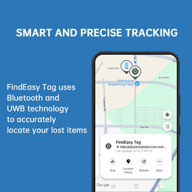 MaiLv SmartTag clipped to luggage illustrating travel convenience benefit
