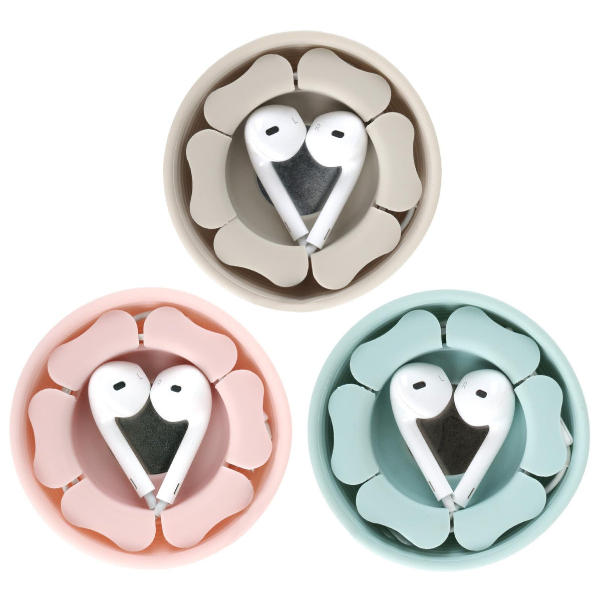 MAIRUI front packaging showing three-color silicone winders and tidy storage benefit