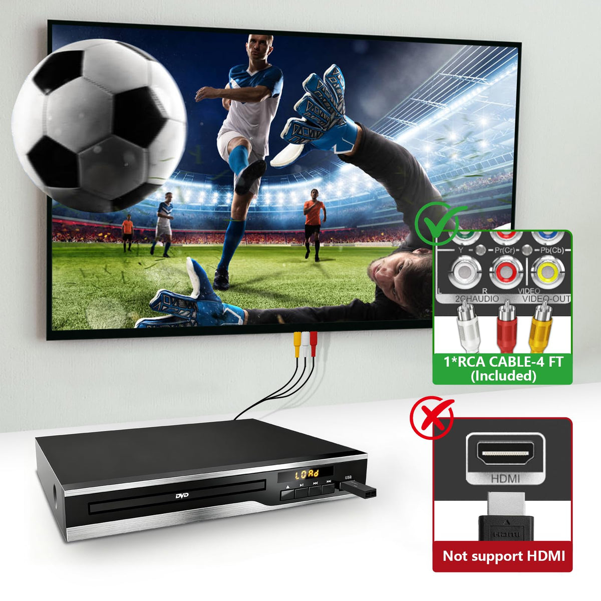 MAITE Balance rear panel with RCA connectors for stable analog output.