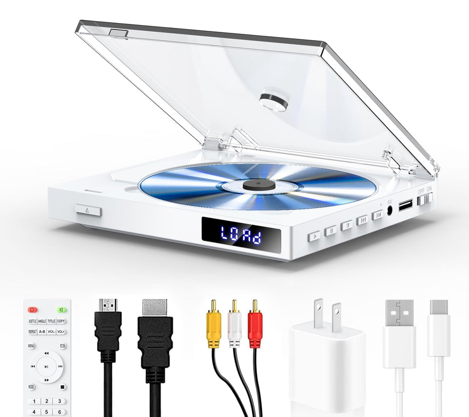 MAITE Mini DVD Player shows a slim, portable design ideal for travel and small spaces.