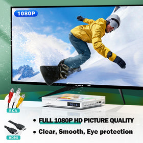 MAITE Mini DVD Player with HDMI output connects easily to televisions for crisp visuals.