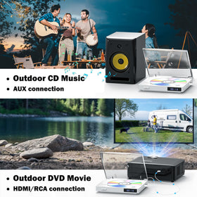 MAITE mini DVD Player includes a 4K/60Hz HDMI cable for high-quality TV connections.