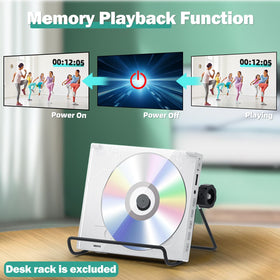 MAITE Mini DVD Player with USB input plays compatible files from flash drives.