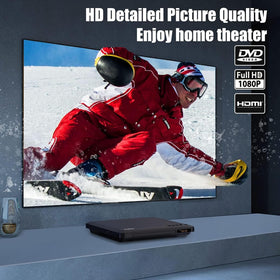 MAITE Ultra Slim DVD Player thin profile highlights modern aesthetics for small spaces.