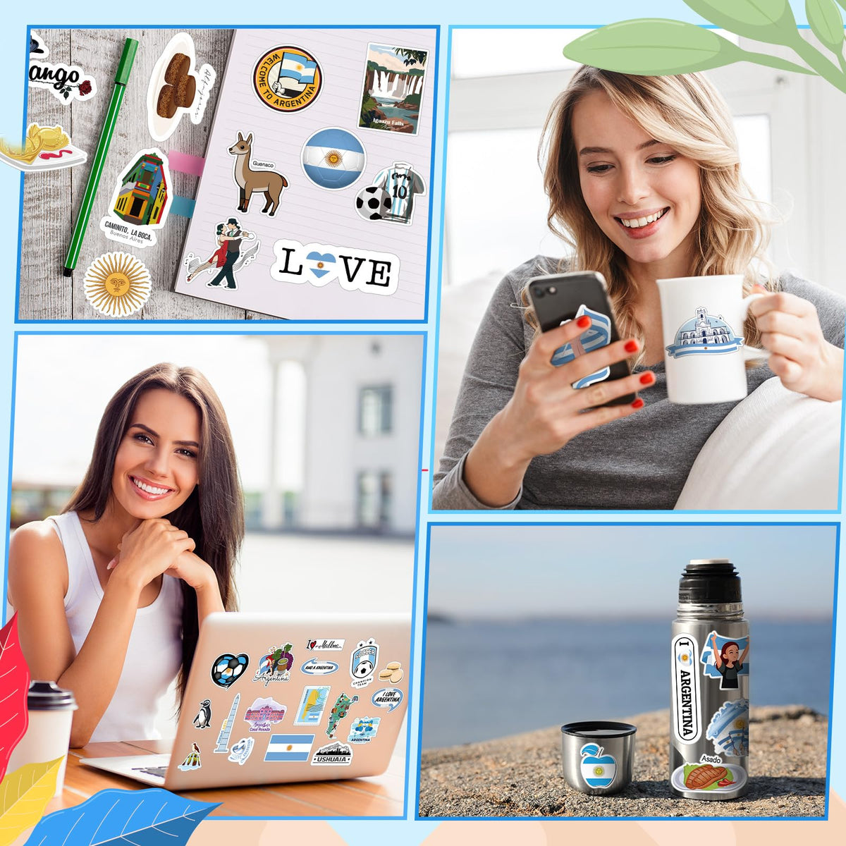 Maitys Argentina stickers gift pack for birthdays and celebrations.