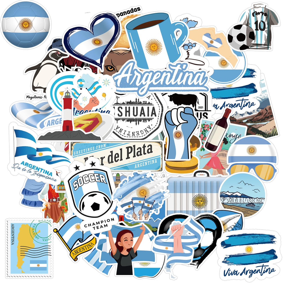 Maitys Argentina stickers pack front view for vibrant DIY decorating.