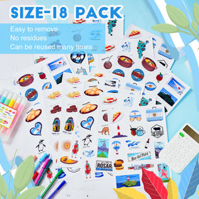 Maitys Argentina stickers sheet types; diverse designs for sports fans.