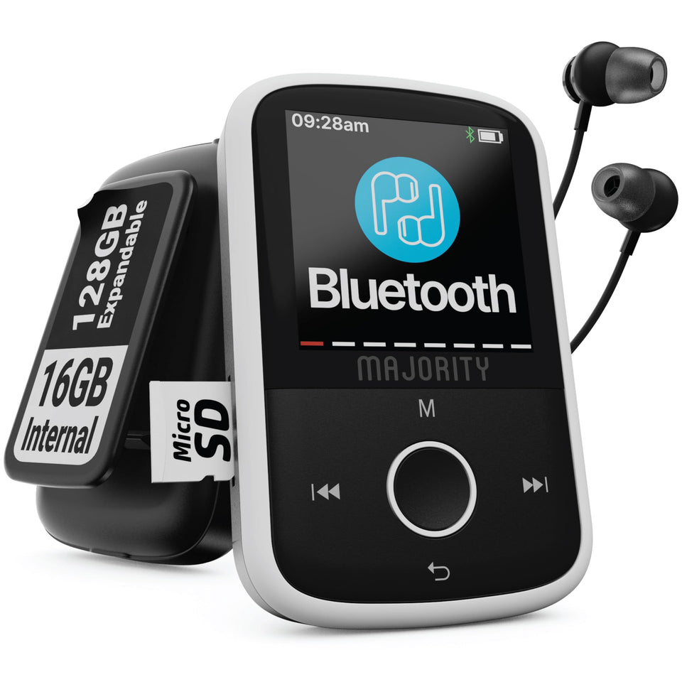 Majority MP3 GO front view showing compact design and display, great portability