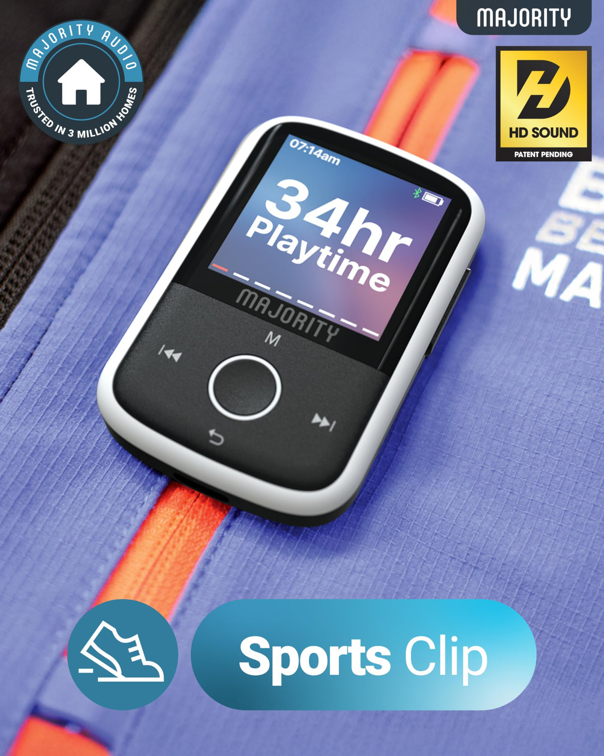 Majority MP3 GO USB-C port detail for fast charging and quick file transfers