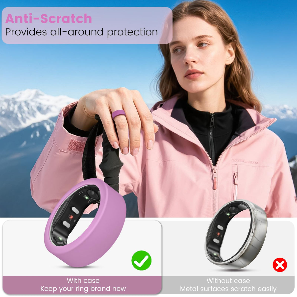 MAKCPOIMER Ring Cover elastic silicone material offers flexible protection.