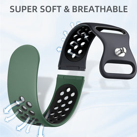Maledan breathable air-hole band for Versa 4 and Sense promotes quick-dry, sweat comfort.