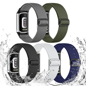 Maledan Charge 5/6 waterproof nylon strap, ideal for water-friendly workouts.