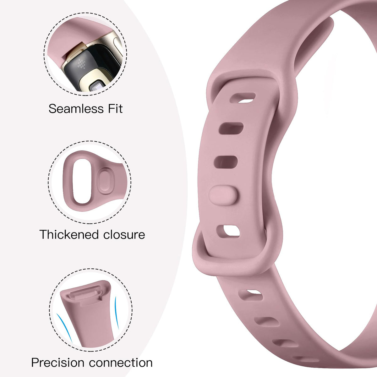 Maledan Charge 5 band with integrated clasp for quick one-handed setup.