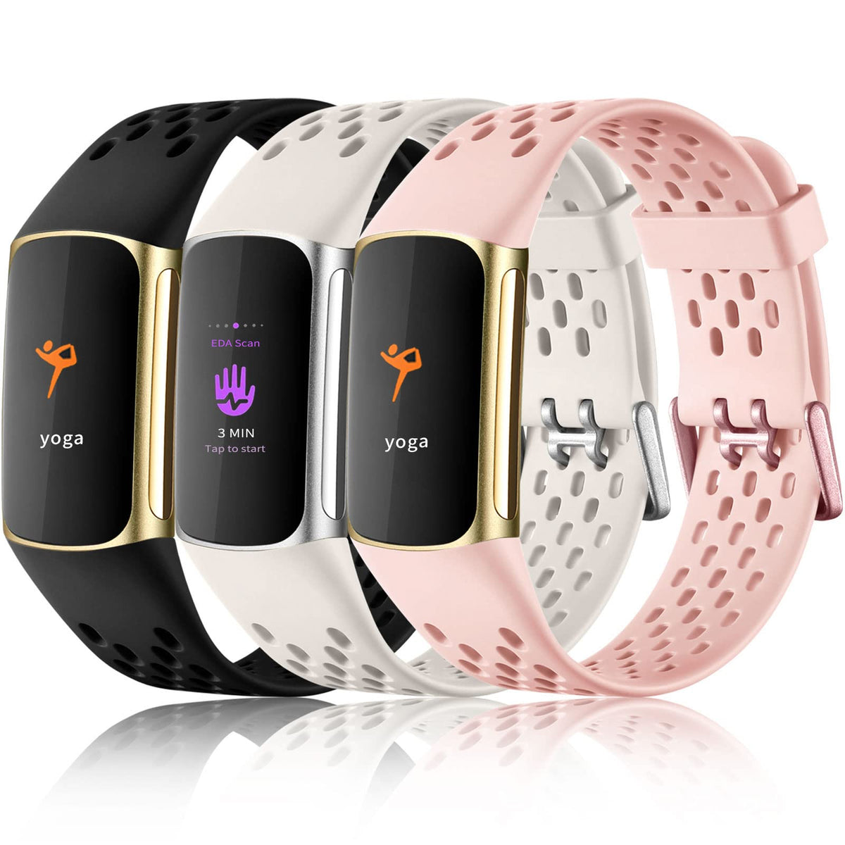 Maledan Charge 5/6 black strap offers secure daily wear.