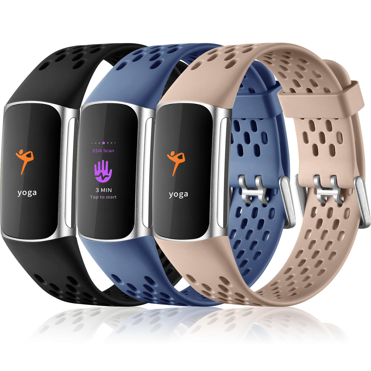 Maledan Charge bands closeup with secure connectors for workouts