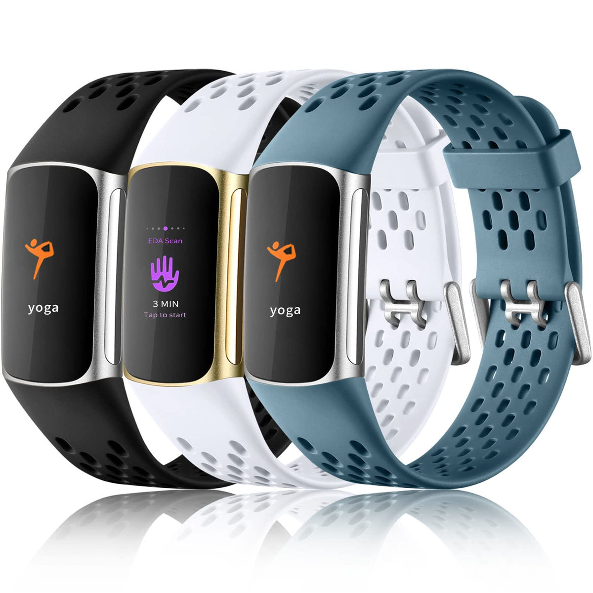 Maledan Charge 5/6 black band close-up for secure, daily wear.