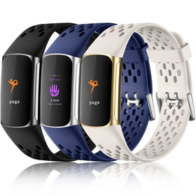Maledan Charge 6 black band close-up showing secure connectors for daily wear