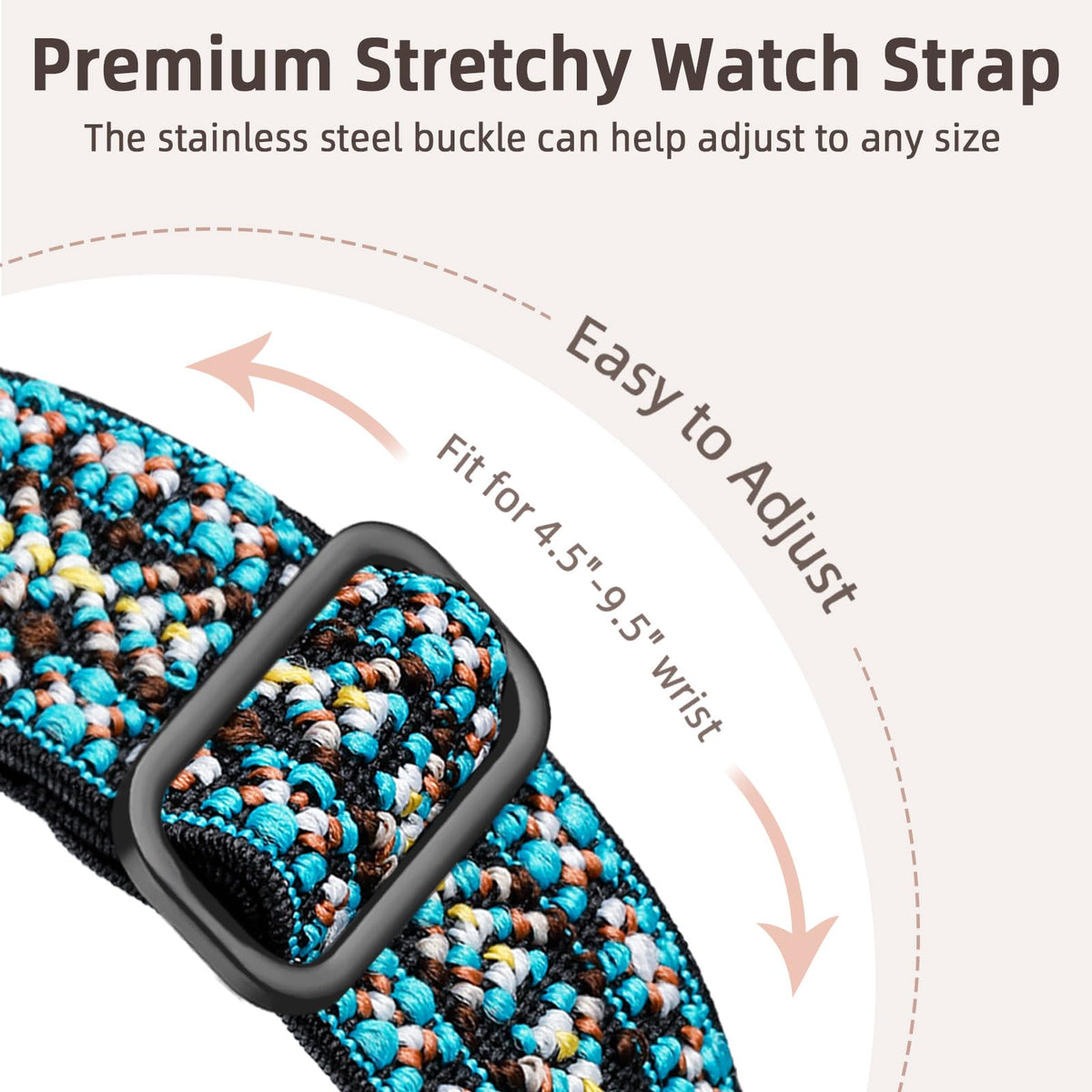 Breathable nylon Maledan band close-up shows flexible, airy fabric for workout comfort