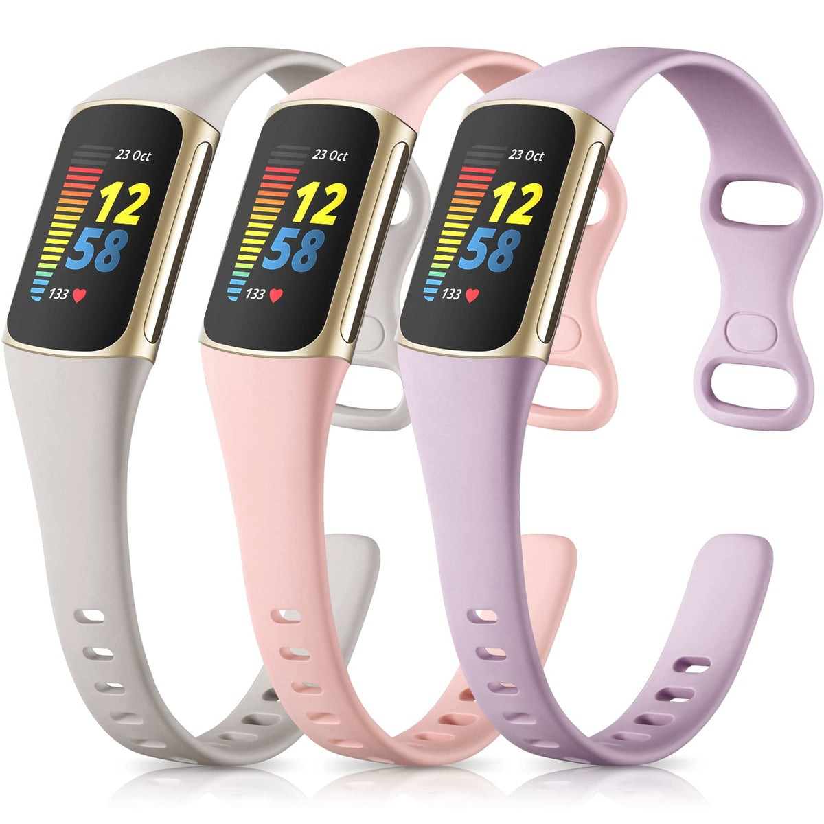 Maledan pink slim band for Fitbit Charge 6 offers lightweight daily wear.