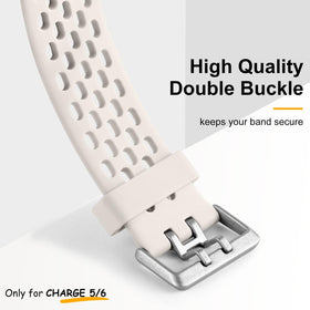 Maledan lunar white strap adds style with comfortable, flexible TPU for frequent wear.