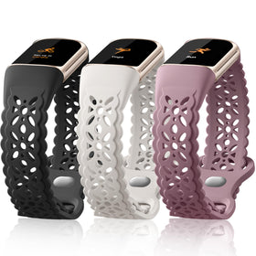 Maledan lace floral band on Charge 6 for breathable daily comfort.