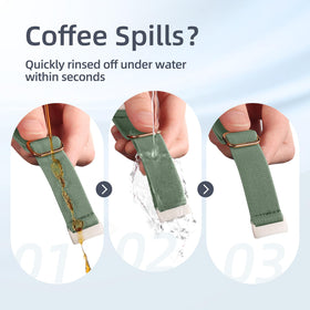 Soft breathable woven nylon on Maledan band enhances daily comfort and skin-friendliness.