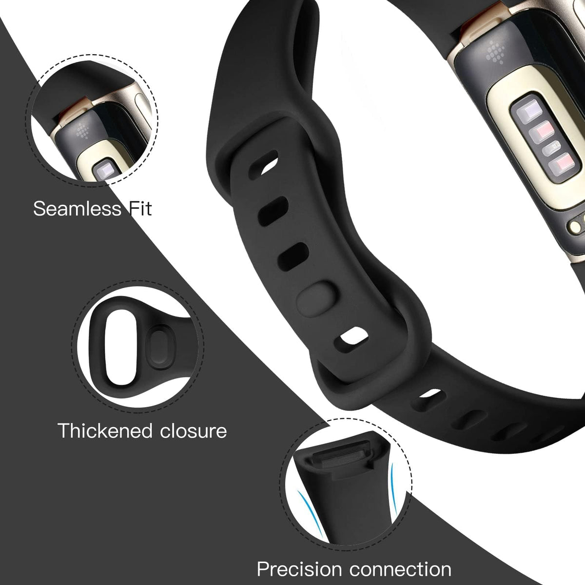 Maledan secure connectors lock onto the Charge 5/6 interface.