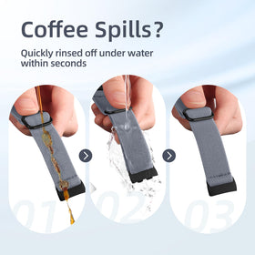 Maledan sport band shows water beading on waterproof nylon for active wear