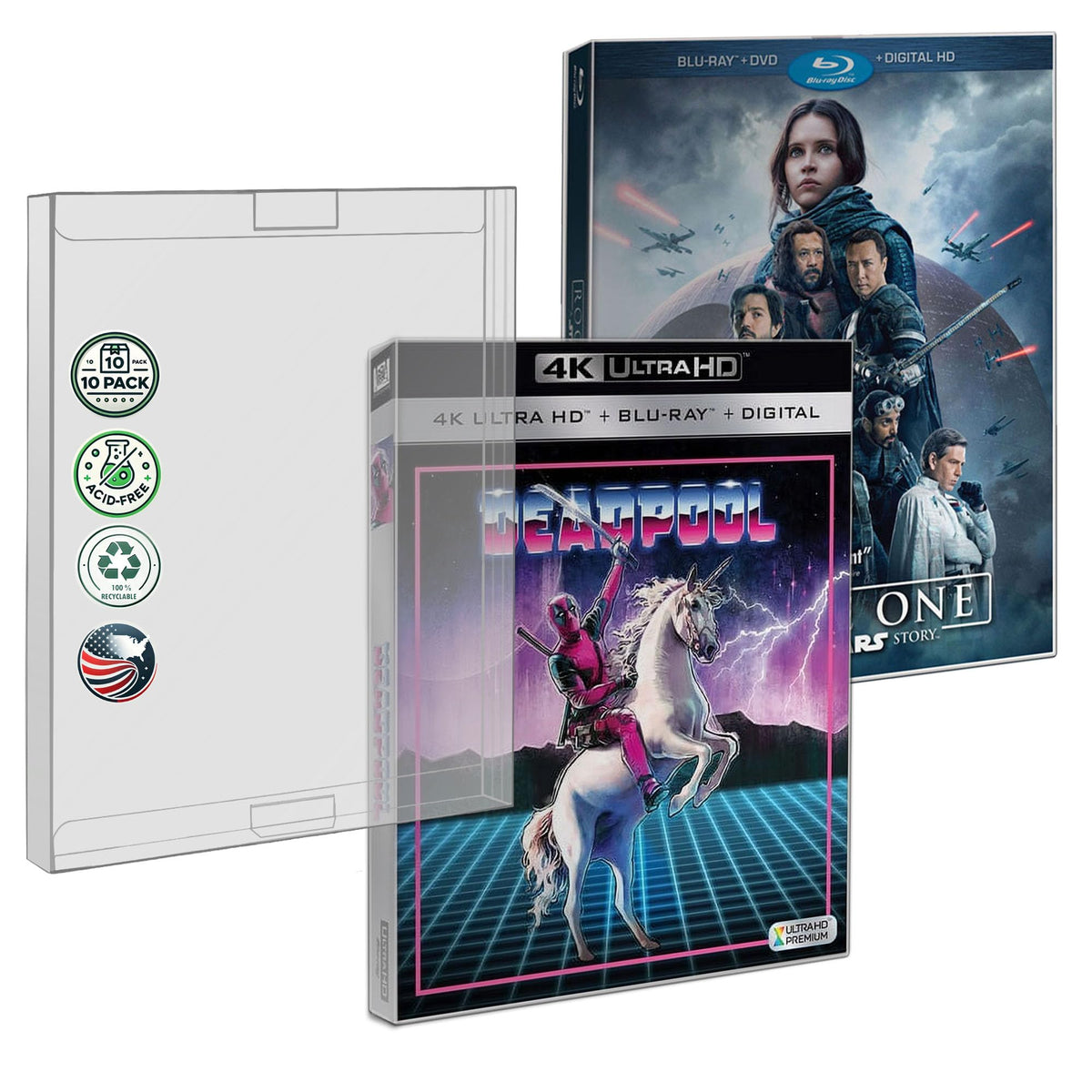 MALKO Blu-ray slipcover with top and bottom locking tabs for secure protection