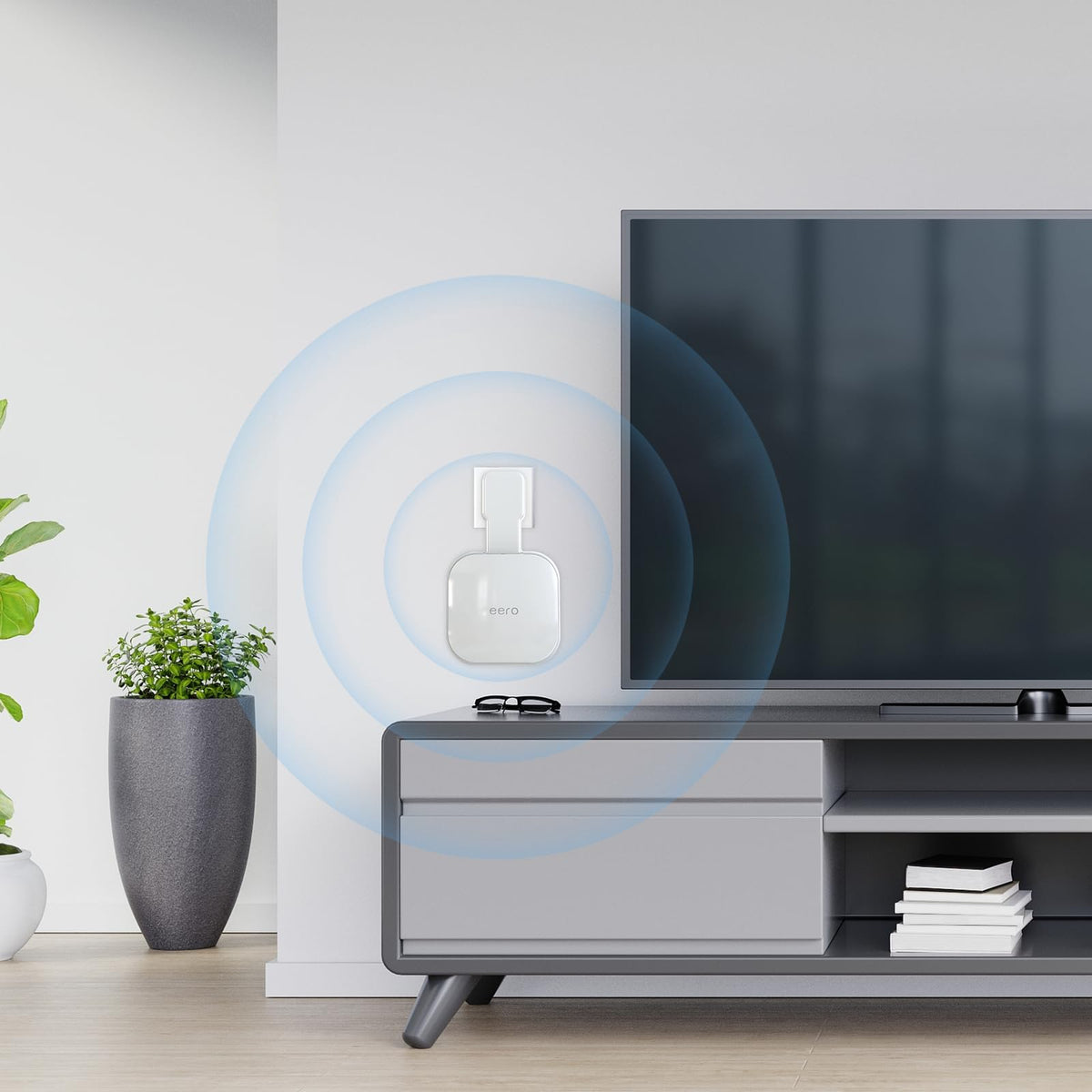 Mamerry eero 7 wall mount enables quick drill-free installation for flexible room changes.