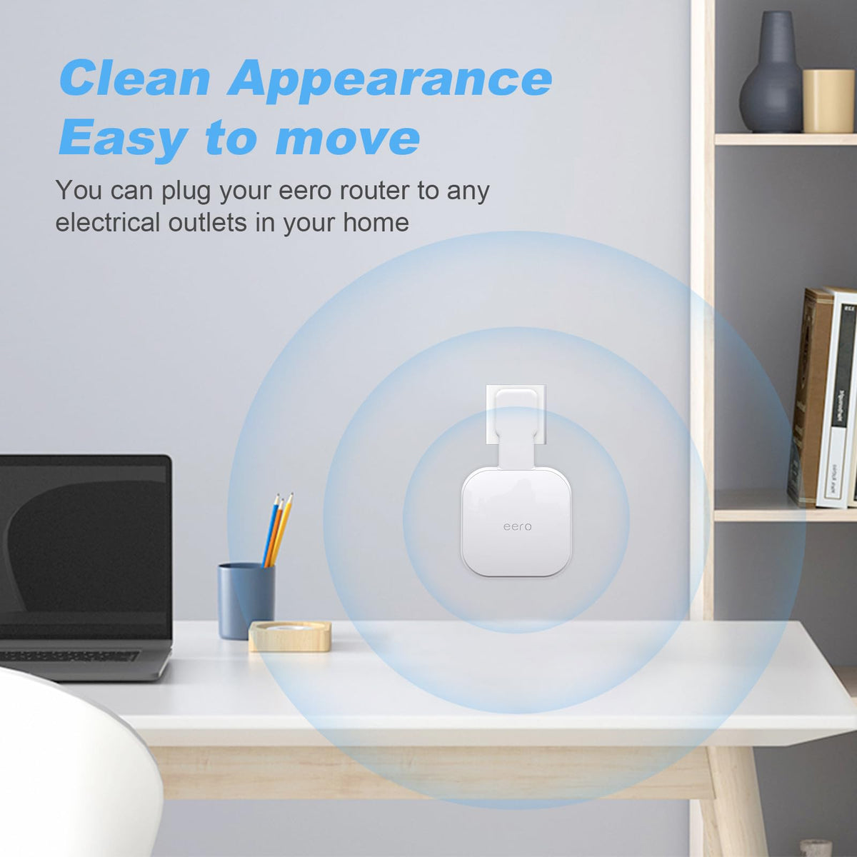 Mamerry eero 7 wall mount space-saving solution for small rooms and desks.
