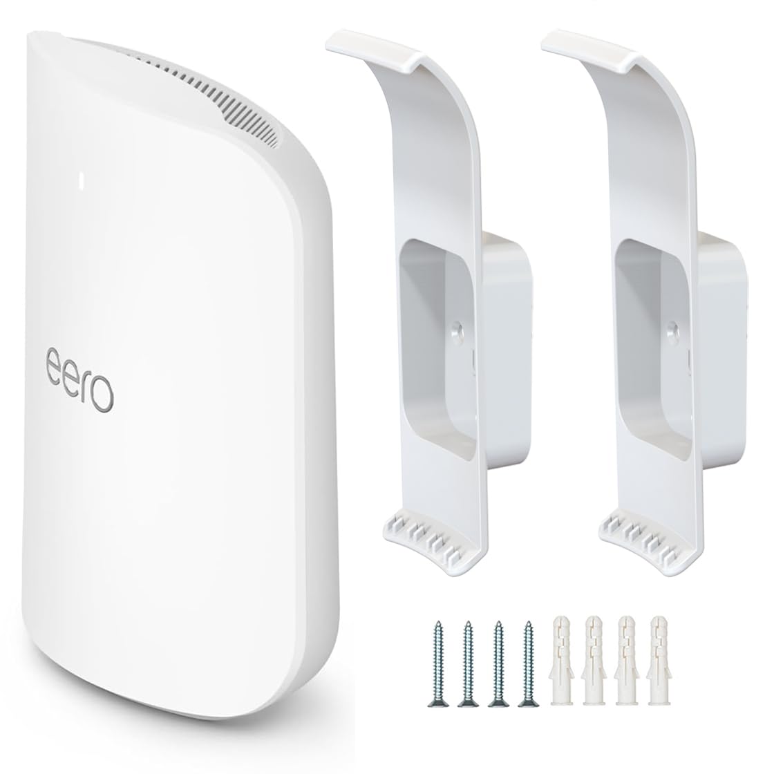 Mamerry eero Max 7 wall mount bracket on wall showing tidy setup