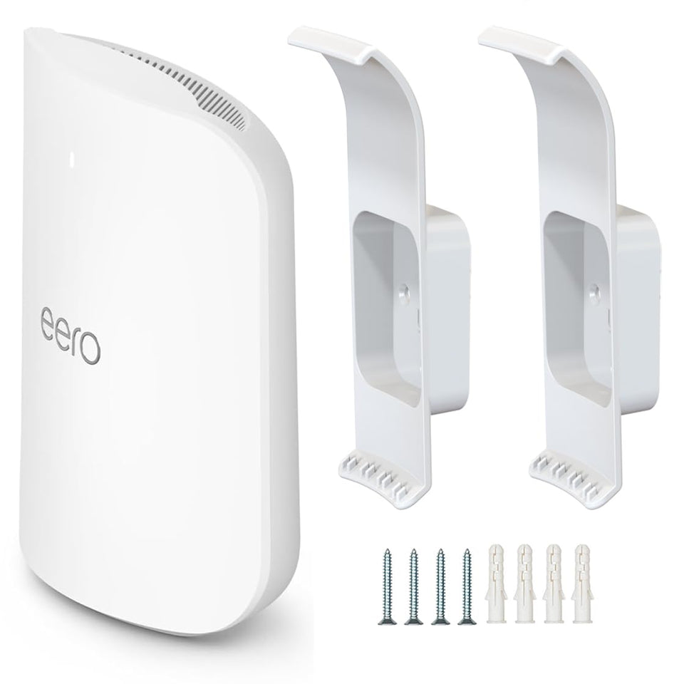 Mamerry eero Max 7 wall mount bracket on wall showing tidy setup