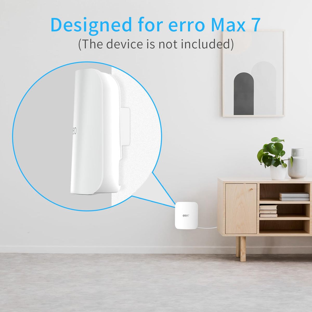 Mamerry eero Max 7 wall mount installation shows simple two-hole setup.