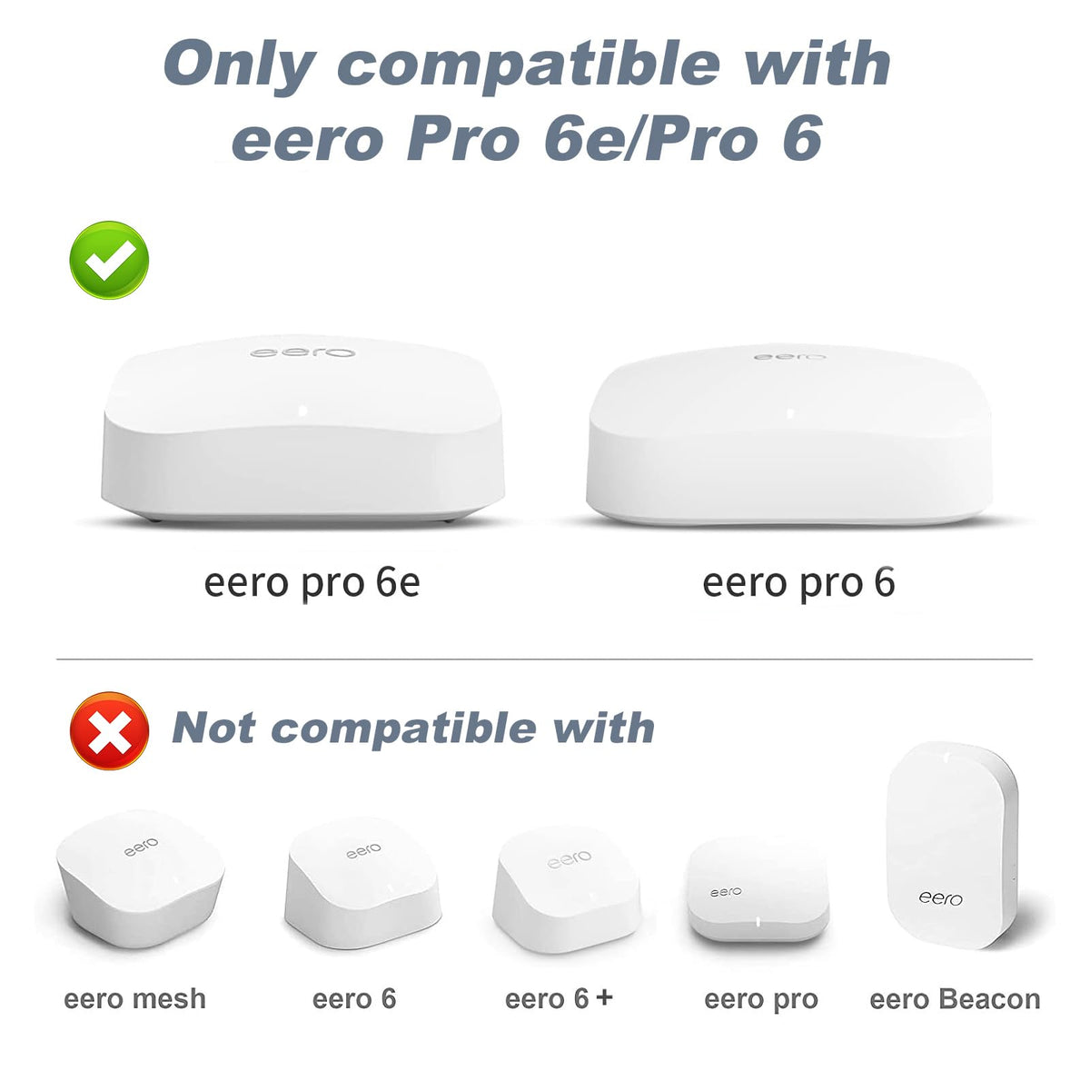Mamerry eero Pro 6 wall mount 2-pack enables vertical outlet placement