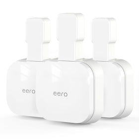 Mamerry mount front view holding eero 7, saves desk space