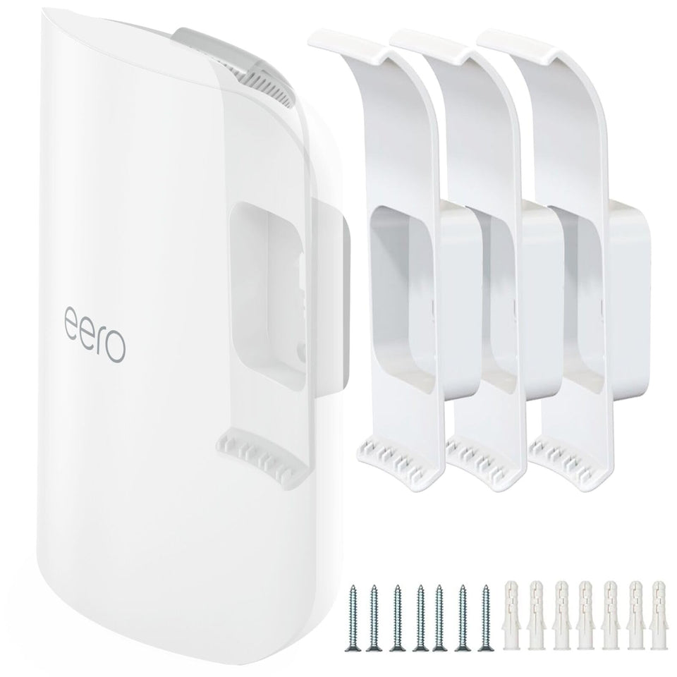 Mamerry front view showing eero Pro 7 mounted neatly and saving surface space