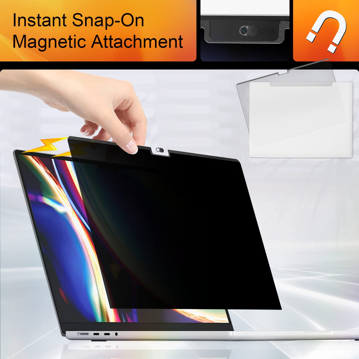 Mamol attached showing laptop closed with small gap and maintained sleep function