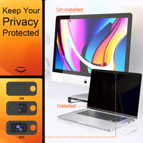 Mamol close-up of magnetic edge aligning with MacBook bezel for easy attachment