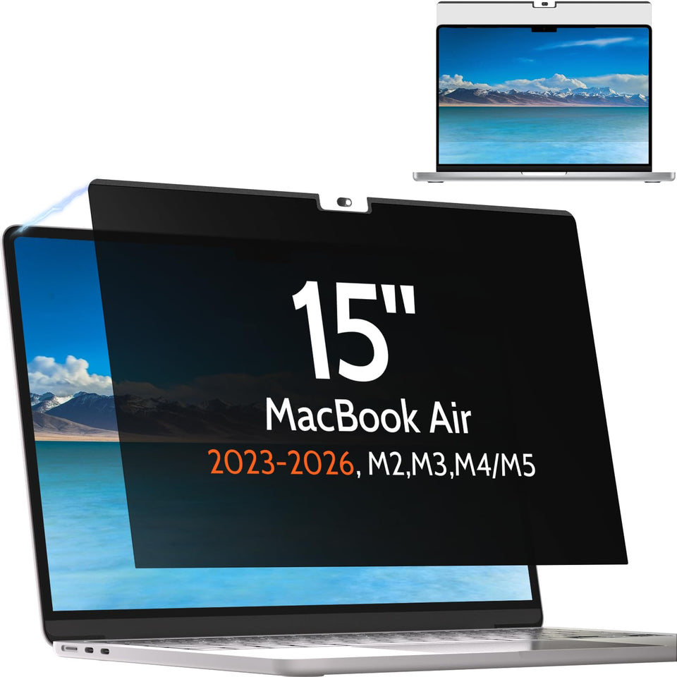 Mamol front view on MacBook Air 15 showing clean fit and protection benefit