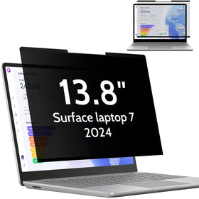 Mamol front view on Surface Laptop 7 showing exact fit and privacy benefit