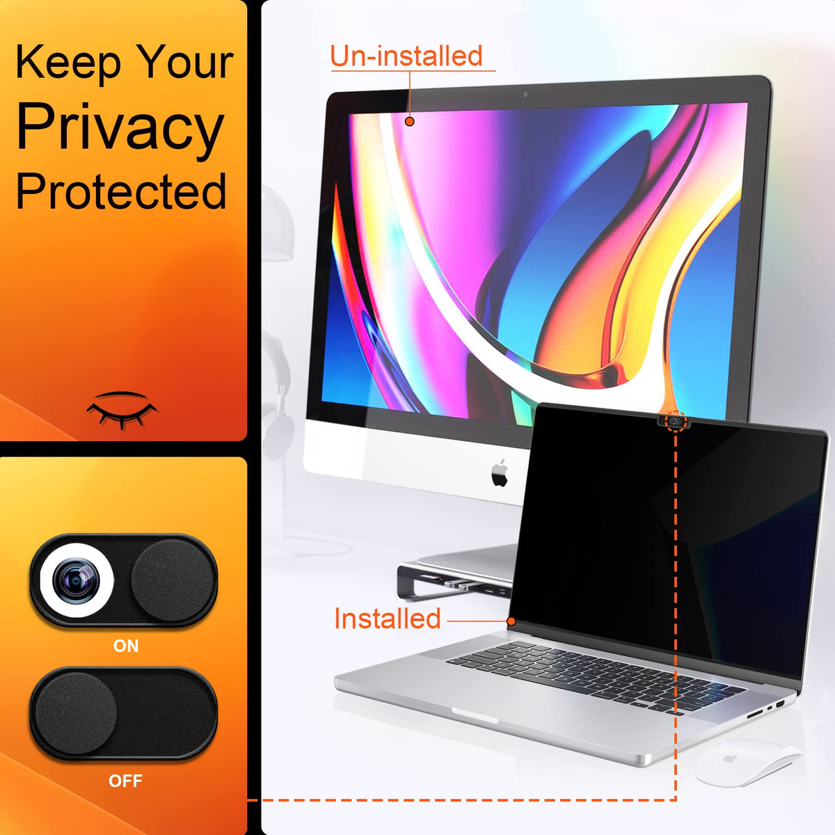 Mamol installed showing darkened side view and increased privacy benefit