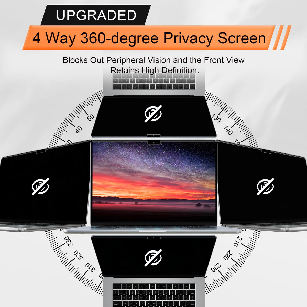 Mamol privacy screen for MacBook Pro 16 reduces glare and blue light.