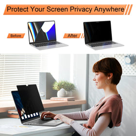 Mamol 16-inch MacBook privacy screen preserves clarity with AR Ultra HD transmission.