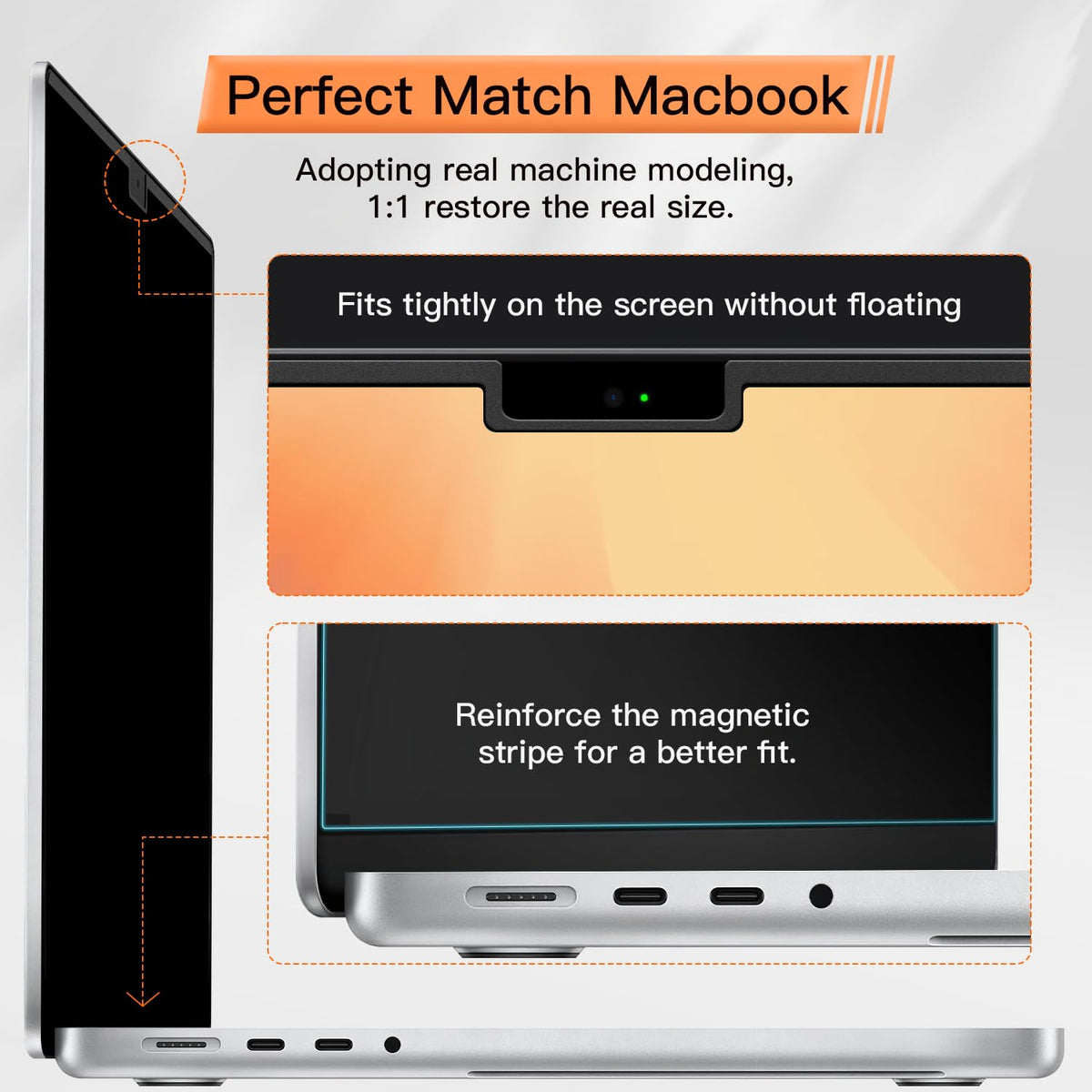 Mamol 16-inch privacy filter keeps your display private on the go.