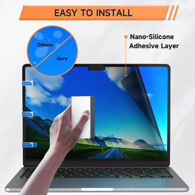 Mamol bubble-free installation on MacBook 13-inch privacy screen for clean fit