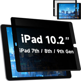 Mamol privacy screen for iPad 10.2 front view with bubble-free seal