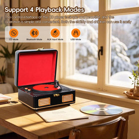 MANAYO CD Player dual AUX ports connect to speakers and amplifiers.