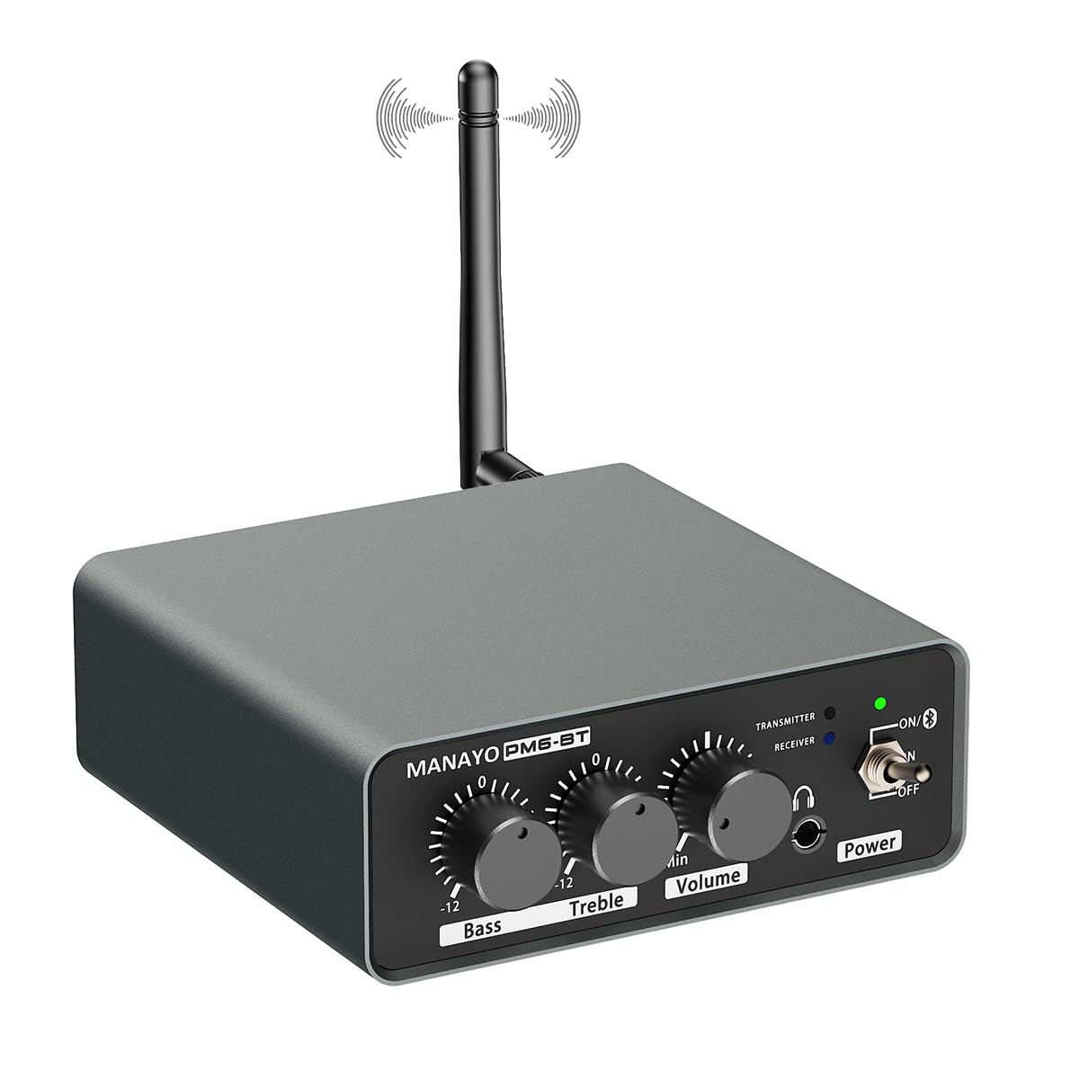 MANAYO PM6BT front panel with controls for easy, precise adjustment